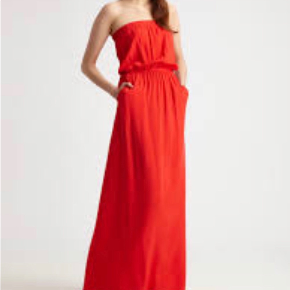 Splendid strapless long dress. Size S